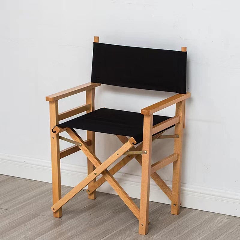 TBACW 1 Set (3pcs) 20.86" L x 16.14" W Directors Chair Canvas Replacement Director Chair Replacement Canvas with Round Fiberglass Stick for Directors Chairs Director Chair Covers Replacement Canva (Black) - Image 2